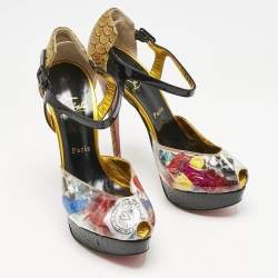 Christian Louboutin Multicolor PVC No. 299 Trash Platform Pumps Size 39.5
