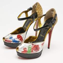 Christian Louboutin Multicolor PVC No. 299 Trash Platform Pumps Size 39.5