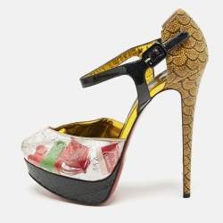 Christian Louboutin Multicolor PVC No. 299 Trash Platform Pumps Size 39.5