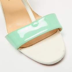 Christian Louboutin Multicolor Patent Leather Beltega T-Strap Sandals Size 38.5