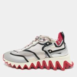 Christian Louboutin Tri-Color Leather and Net Sharkina Sneakers Size 36