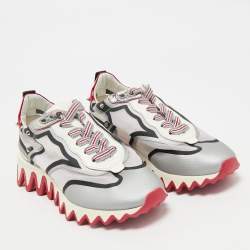 Christian Louboutin Tri-Color Leather and Net Sharkina Sneakers Size 36