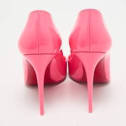مملوكة مسبقًا Christian Louboutin Pink Patent Leather Hot Chick Pumps Size 37