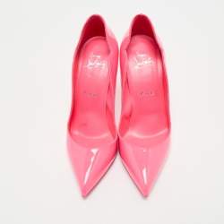 مملوكة مسبقًا Christian Louboutin Pink Patent Leather Hot Chick Pumps Size 37