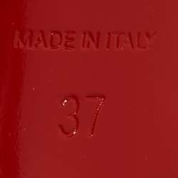 Pre Owned حذاء كعب عالي كريستيان لوبوتان "سبايكاكوين" بي في سي أخضر مقاس 37