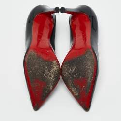 Christian Louboutin Black Patent Leather Pigalle Pumps Size 38