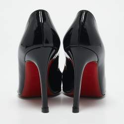Christian Louboutin Black Patent Leather Pigalle Pumps Size 38