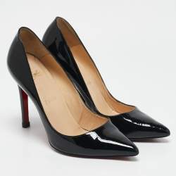Christian Louboutin Black Patent Leather Pigalle Pumps Size 38