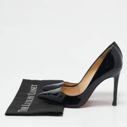 Christian Louboutin Black Patent Leather Pigalle Pumps Size 38