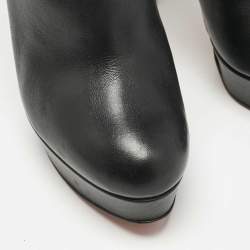 Christian Louboutin Black Leather Bianca Botta Knee High Boots Size 37.5