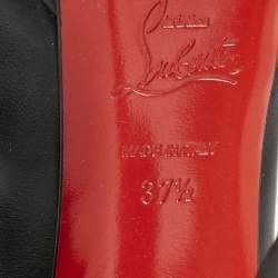 Christian Louboutin Black Leather Bianca Botta Knee High Boots Size 37.5