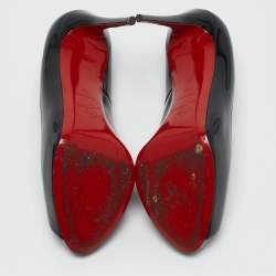 Christian Louboutin Black Patent Leather Very Prive Pumps Size 39