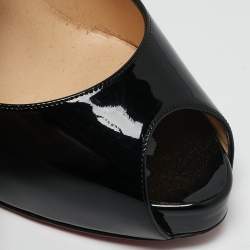 Christian Louboutin Black Patent Leather Very Prive Pumps Size 39