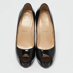 Christian Louboutin Black Patent Leather Very Prive Pumps Size 39
