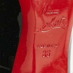 Pre Owned Christian Louboutin Black Patent Leather Fifi Pumps Size 36