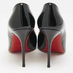 Pre Owned Christian Louboutin Black Patent Leather Fifi Pumps Size 36