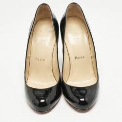 Pre Owned Christian Louboutin Black Patent Leather Fifi Pumps Size 36