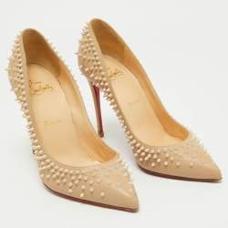 Christian Louboutin Beige Leather Escarpic Pumps Size 37.5