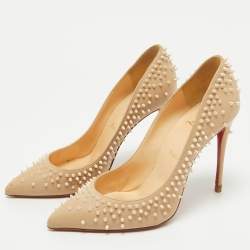 Christian Louboutin Beige Leather Escarpic Pumps Size 37.5