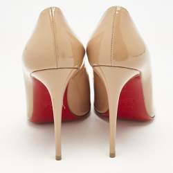 Christian Louboutin Beige Patent Leather Kate Pumps Size 37