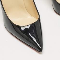 Christian Louboutin Black Patent Leather Galonna Pumps Size 36.5