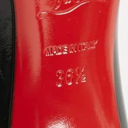 Christian Louboutin Black Patent Leather Galonna Pumps Size 36.5