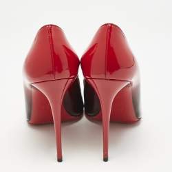 Christian Louboutin Black/Red Patent Leather Kate Pumps Size 40