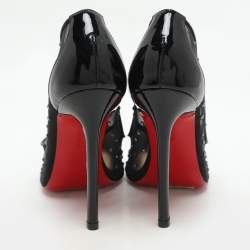 Christian Louboutin Black Mesh Body Follies Strass Pumps Size 35