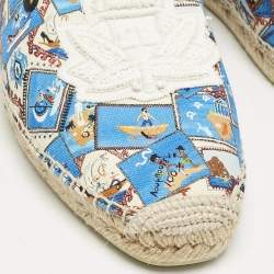 Christian Louboutin Multicolor Canvas Galia Espadrille Flats Size 41