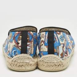 Christian Louboutin Multicolor Canvas Galia Espadrille Flats Size 41