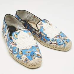 Christian Louboutin Multicolor Canvas Galia Espadrille Flats Size 41