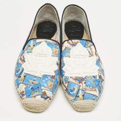 Christian Louboutin Multicolor Canvas Galia Espadrille Flats Size 41