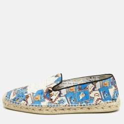 Christian Louboutin Multicolor Canvas Galia Espadrille Flats Size 41