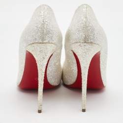 Christian Louboutin Silver Glitter Kate Pumps Size 40.5