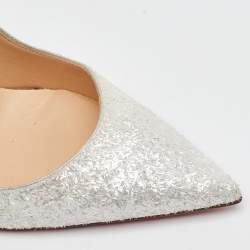Christian Louboutin Silver Glitter Kate Pumps Size 40.5