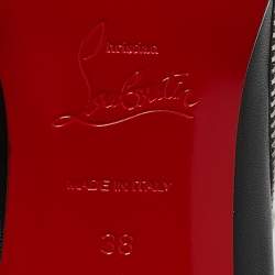 Christian Louboutin Black Leather CL Zip Ankle Boots Size 38