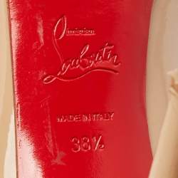 Christian Louboutin Beige Patent Leather Fifi Pumps Size 38.5