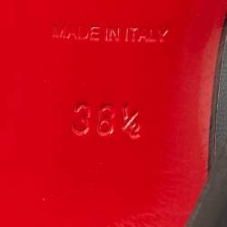 Christian Louboutin Black Leather and Grosgrain Lavalliere Pumps Size 38.5