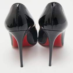 Christian Louboutin Black Patent Leather Pigalle Pumps Size 38.5