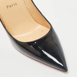 Christian Louboutin Black Patent Leather Pigalle Pumps Size 38.5