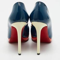 Christian Louboutin Multicolor Patent Leather Pigalle Plato Pumps Size 37.5