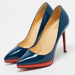 Christian Louboutin Multicolor Patent Leather Pigalle Plato Pumps Size 37.5