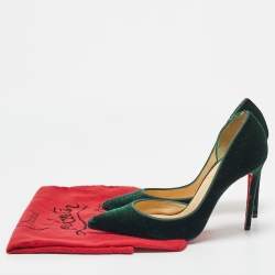 Christian Louboutin Dark Green Velvet Iriza Pumps Size 37