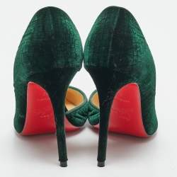 Christian Louboutin Dark Green Velvet Iriza Pumps Size 37