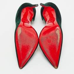 Christian Louboutin Dark Green Velvet Iriza Pumps Size 37