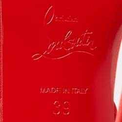 Christian Louboutin Red Satin Tres Frais Sandals Size 39