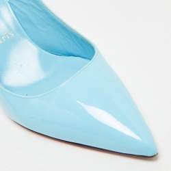 Christian Louboutin Blue Patent Kate Sling 85 Pumps Size 39