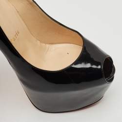 Christian Louboutin Black Patent Leather Daffodile Pumps Size 37