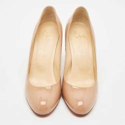Christian Louboutin Beige Patent Leather Simple Pumps Size 40.5