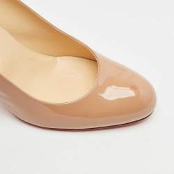 Christian Louboutin Beige Patent Leather Simple Pumps Size 40.5